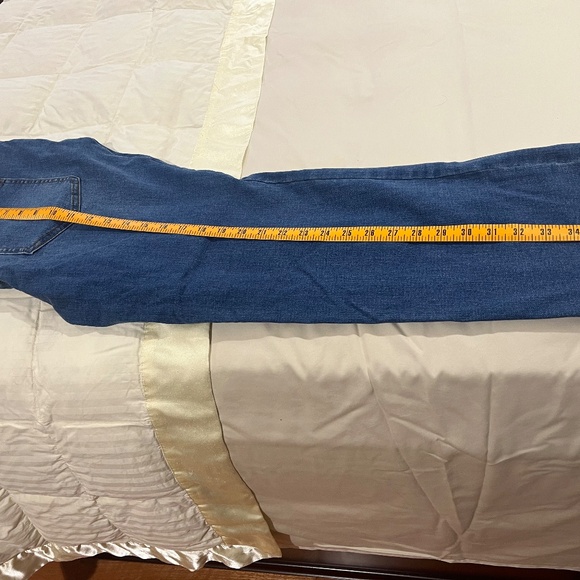 Isaac Mizrahi  Petite Indigo Pull On Straight Jeans Strai Medium Indigo - Picture 4 of 6